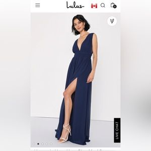 Lulus navy blue maxi dress